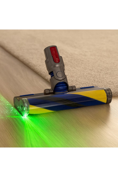 Popüler Dyson V8 Slim ve V12 Slim Uyumlu Lazer Işıklı Fluffy Süpürge Başlığı 972522-02