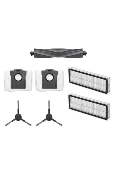 Popüler Dreame Aksesuar Seti L10s Plus / L40 Plus Uyumlu Ana Fırça, 2x Yan Fırça, 2x Filtre, 2x Toz Torbası