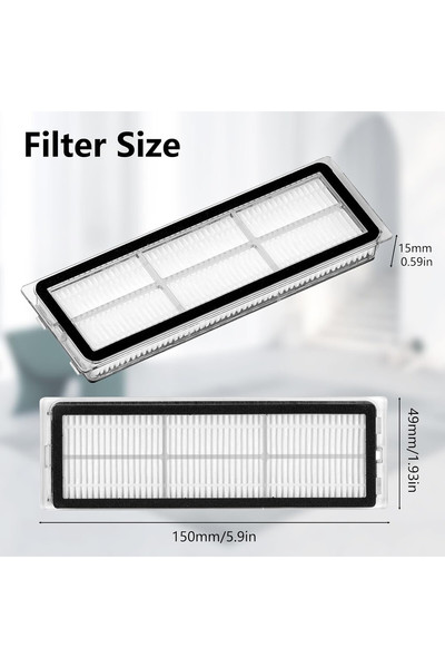 Popüler Dreame Aksesuar Seti L10s Plus / L40 Plus Uyumlu Ana Fırça, 2x Yan Fırça, 2x Filtre, 2x Toz Torbası