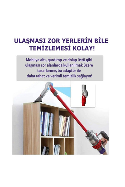 Popüler Dyson V12™ ile uyumlu Mobilya Altı Adaptörü V10 SLİM