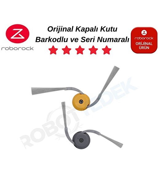 Robotyedek Roborock QRevo Curv 2 Flow 2 Adet Orijinal Yan Fırça