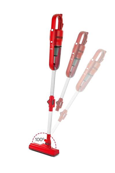 Sinbo SVC-8625 Kırmızı Dikey Elektrikli Süpürge Katlanır Borulu 800 ML Toz Hazneli El Süpürgesi