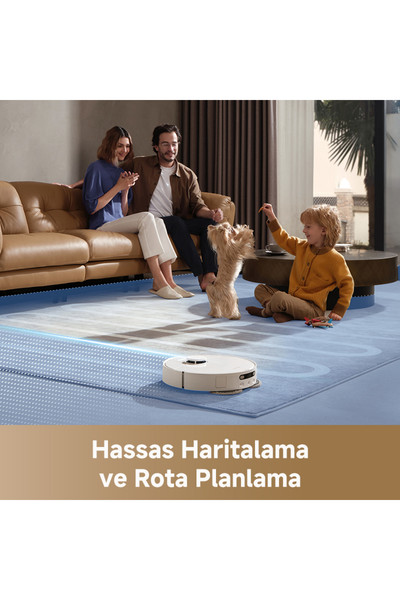 Dreame D20 Ultra 13.000Pa Emiş Gücü DuoScrub Paspaslama Sistemi Robot Süpürge Beyaz