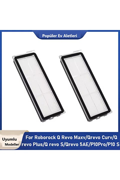 Popüler Roborock Qrevo MaxV- Qrevo C- Qrevo L- Qrevo S-Qrevo Edge 5V1-Qrevo Curv- Qrev Cur 5A1 Modelleri ile Uyumlu Filtre 2 Adet