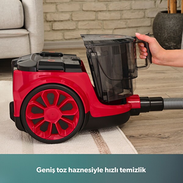 Homend Dustroyer 1255H Yatay Süpürge Siyah Kırmızı
