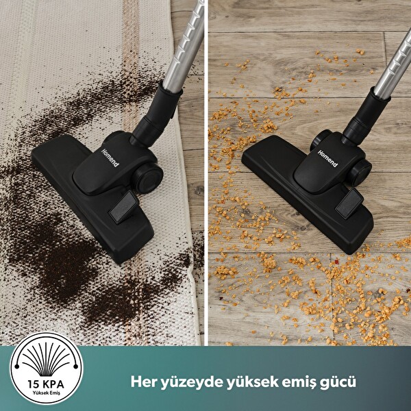 Homend Dustroyer 1255H Yatay Süpürge Siyah Kırmızı