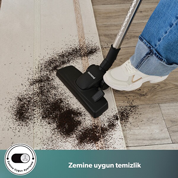 Homend Dustroyer 1255H Yatay Süpürge Siyah Kırmızı