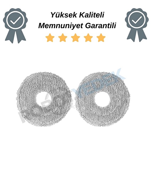 Robotyedek Dreame L50 Ultra Uyumlu Mikrofiber Mop Bez 2 Adet