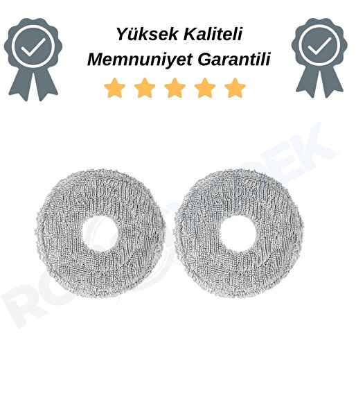Robotyedek Xiaomi Vacuum H50-H50 Pro Uyumlu Mop Bezi 2 Adet