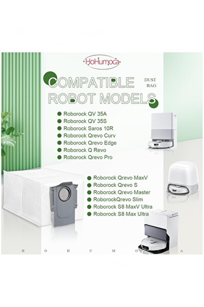 Rovexa Roborock S8 MaxV Ultra Uyumlu 2 Adet Toz Torbası