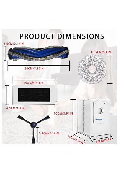 Rovexa Ecovacs Deebot T30 Pro Omni Robot Süpürge Uyumlu 5 Parça Set