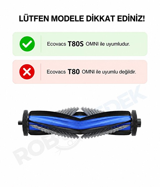 Robotyedek Ecovacs Deebot T80S Omni Uyumlu Ana Fırça-1 Adet