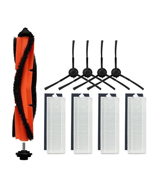 Robotyedek Viomi V3 Max ( V3 DEĞİL!) Uyumlu Yedek Mopsuz Fırça Hepa Filtre Mop Seti-9 Parça