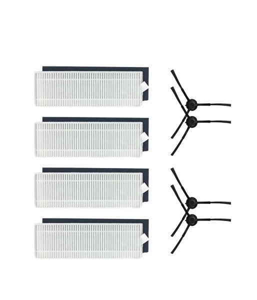 Robotyedek Viomi V3 Max ( V3 DEĞİL!) Uyumlu Yedek Hepa Filtre Yan Fırça -8 Parça