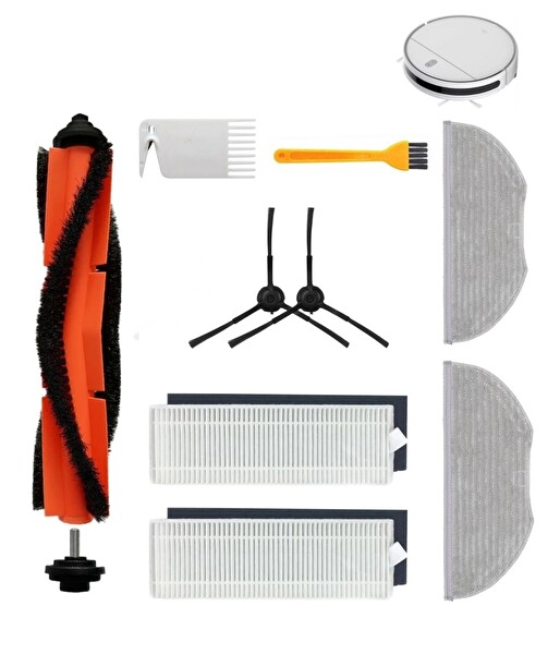 Robotyedek Viomi V3 Max ( V3 DEĞİL!) Uyumlu Uyumlu Yedek Fırça Hepa Filtre Mop Seti-9 Parça