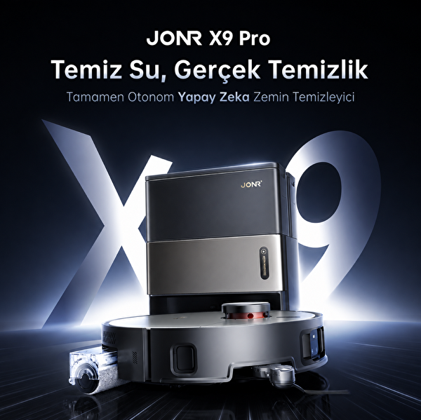 Jonr X9 Pro LDS LiDAR 20.000PA Ultra Güç Çift Esnek Kol Kurutmalı İstasyon Robot Süpürge ve Paspas