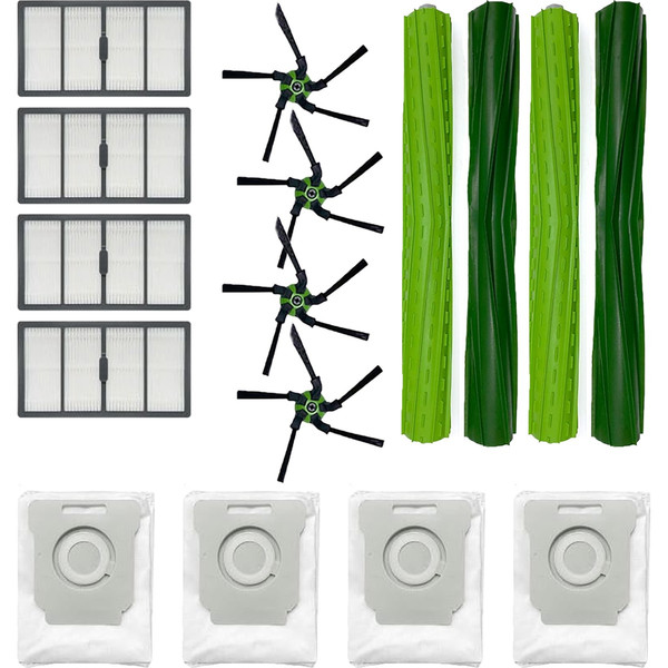 Mija iRobot Roomba S9-S9+ Plus Uyumlu Yedek Parça Seti HEPA Filtre - Yedek Fırça ve Toz Torbası