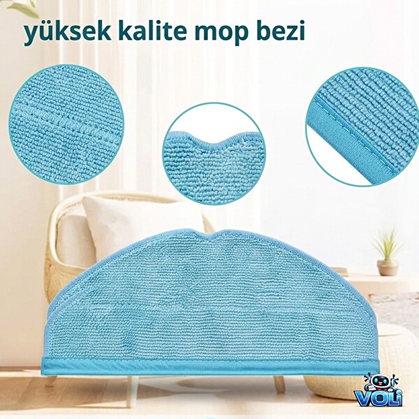 Mija Philips 7000 Serisi 7000/01 7100/01 Uyumlu Yedek Parça Seti Fırça Toz Torbası Mop Bezi