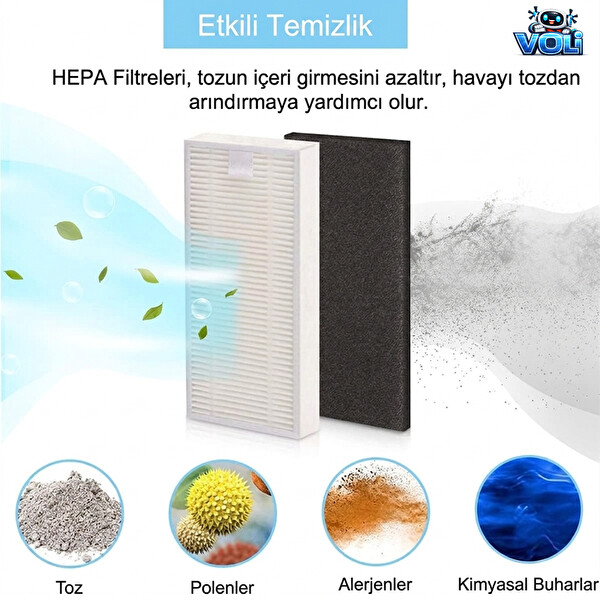 Mija Lydsto R1 Pro HD-STYTJ-W03 Uyumlu Hepa Filtre 4 Adet