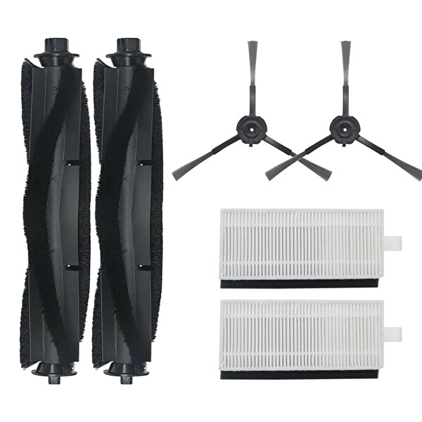 Mija Lydsto R1 Pro HD-STYTJ-W03 Uyumlu 2 Ana Fırça 2 Yan Fırça 2 Hepa Filtre Yedek Seti