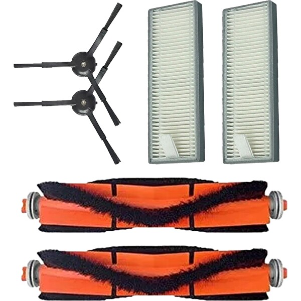 Mija Philips 7000 Serisi 7000/01 7100/01 Için 2 Ana Fırça 2 Yan Fırça 2 Hepa Filtre