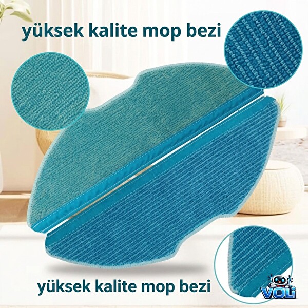 Mija Philips Homerun Serisi 3000 XU3100-01 XU3110-02 için Mop bezi 4 Adet