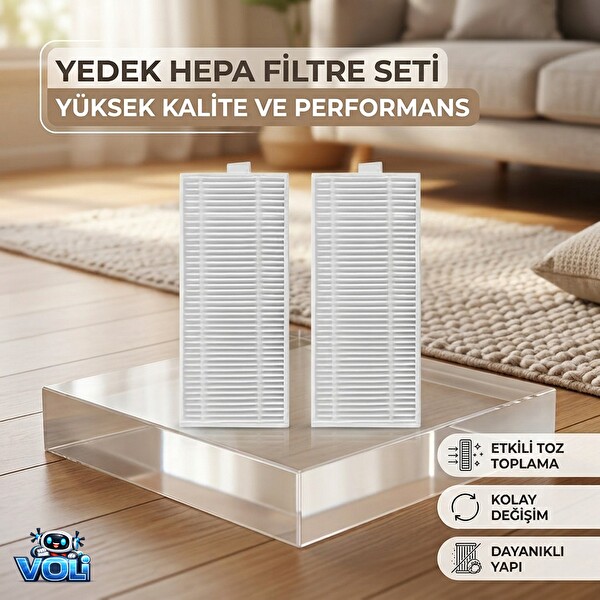 Mija TCL Sweeva 6000 - 6500 Uyumlu Yedek Hepa Filtre 4 Adet