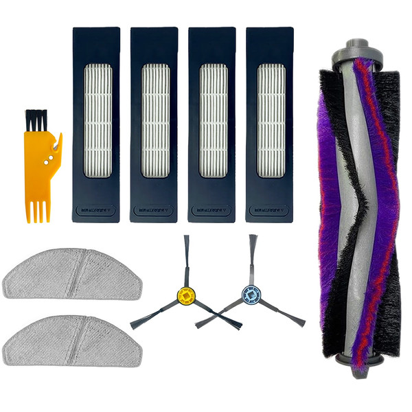 Mija Midea M8+ Uyumlu Mop Bezli Yedek Fırça Filtre Mop Seti Toplam 10 Parça