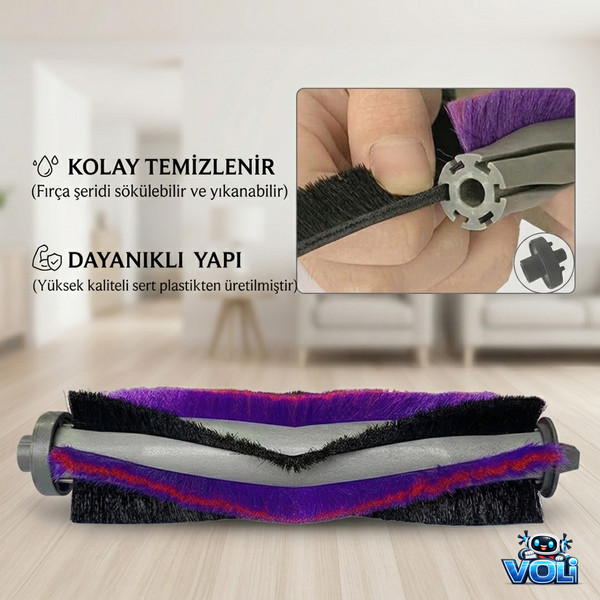 Mija Midea M8+ Uyumlu 5 Parça Yedek Filtre Fırça Seti