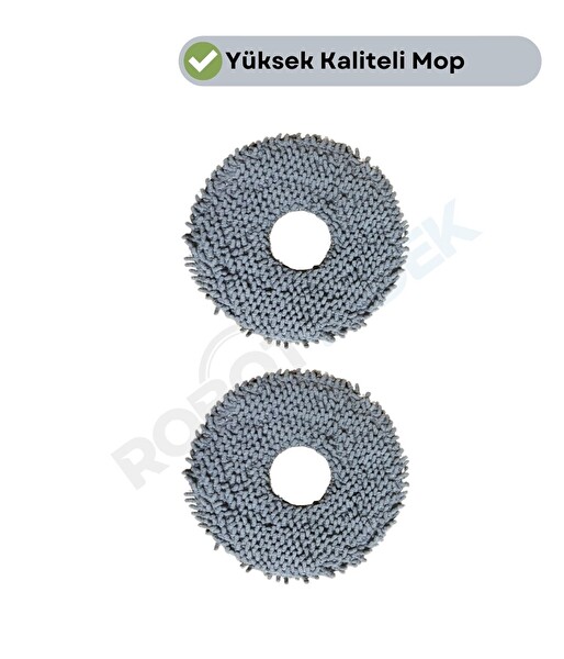 Roborock QRevo 2 Pro Uyumlu Mikrofiber Mop Bez 2 Parça