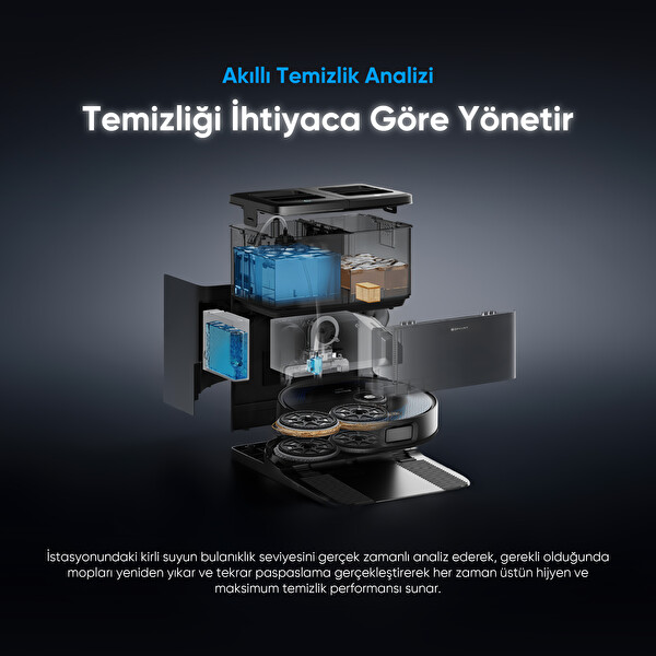 Şımart Katya O 22000 Pa Otomatik Mop Sistemi ve Kıl Kesici Ana Fırça Akıllı Robot Süpürge