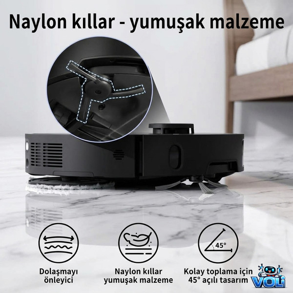 Mija Dreame X40 Pro Ultra - L40 Ultra - X50 Ultra Uyumlu 2 Adet Yan Fırça