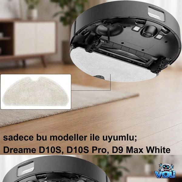 Mija Dreame Bot D10S ve D10S Pro Uyumlu 15 Parça 1 Yıllık Yedek Set