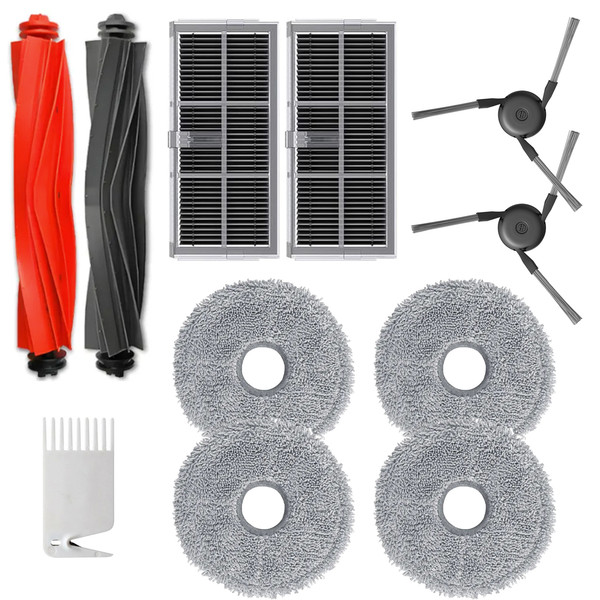 Mija Dreame X40 Pro Ultra RLX82CE (X40 Ultra Değil) Mop Bezli Fırça Hepa Filtre Seti 10 Parça