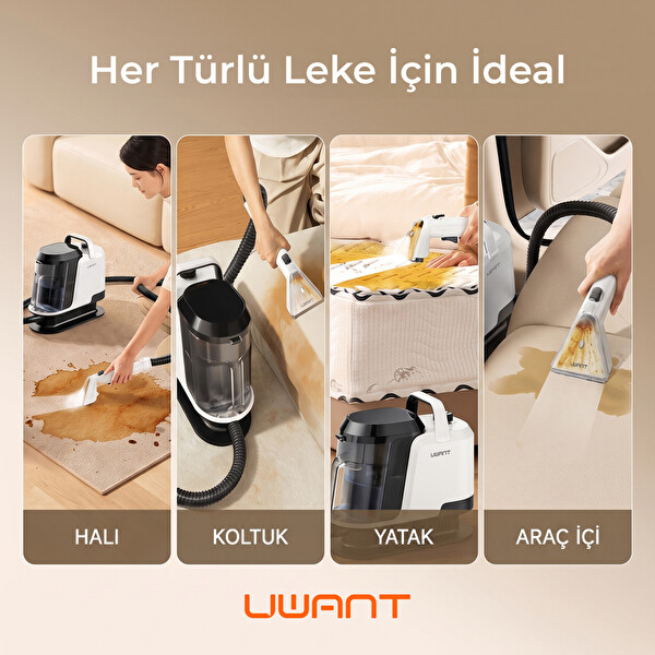 Uwant Y100 18.000 Pa Emiş Gücü 600W Halı Koltuk Yıkama ve Leke Çıkarma Makinesi