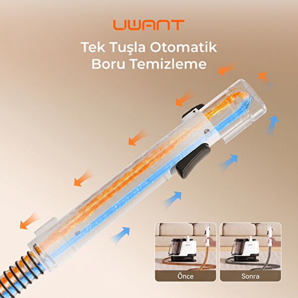 Uwant Y100 18.000 Pa Emiş Gücü 600W Halı Koltuk Yıkama ve Leke Çıkarma Makinesi