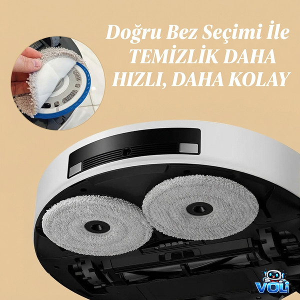 Mija Roborock Qrevo Edge - Qrevo Edge C - S5A R Yedek Fırça Hepa Filtre Mop Seti Siyah 10 Parça