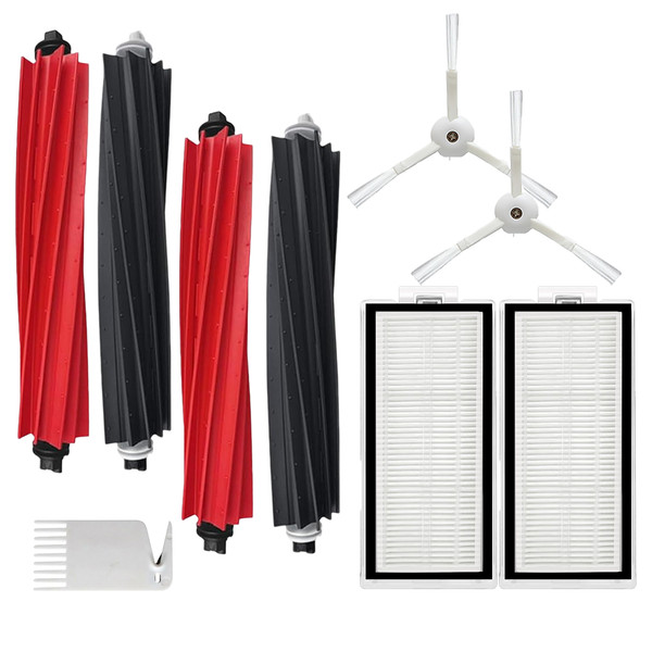 Mija Roborock Q8 Max - Q8 Max Plus (Q8 Max Pro Değil) 2 Adet Fırça 2 Hepa Filtre 2 Yan Fırça