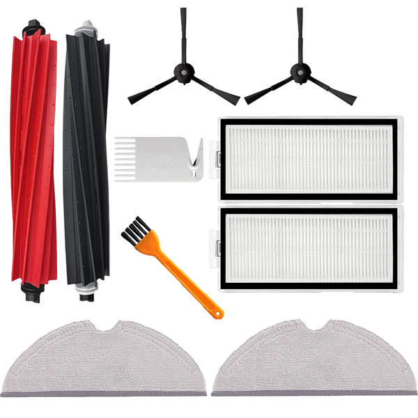 Mija Roborock Q8 Max / Q8 Max Plus (Q8 Max Pro Değil) Uyumlu Yedek Fırça Hepa Filtre Mop Seti 10 Parça