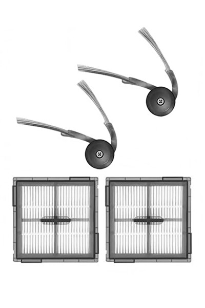 Rovexa Roborock Q10P & Q10P+ Uyumlu 2 Adet Filtre 2 Adet Yan Fırça