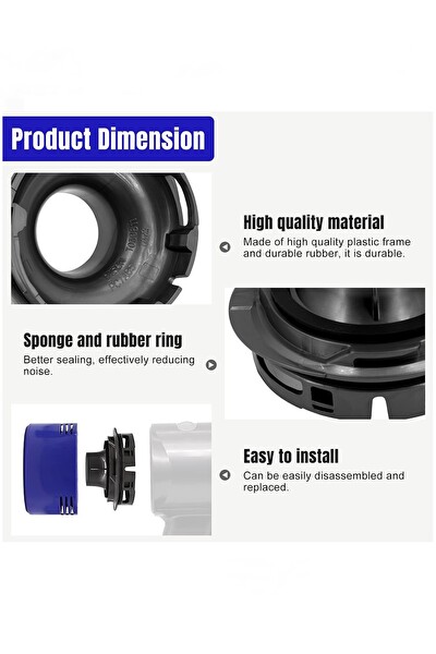 Rovexa Dyson V7 V8 için Arka Motor Kapağı Muhafazası