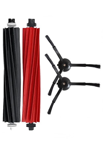 Rovexa Roborock Q5 Pro+ & Q5 Max+ Uyumlu 1 Adet Ana Fırça 2 Adet Yan Fırça