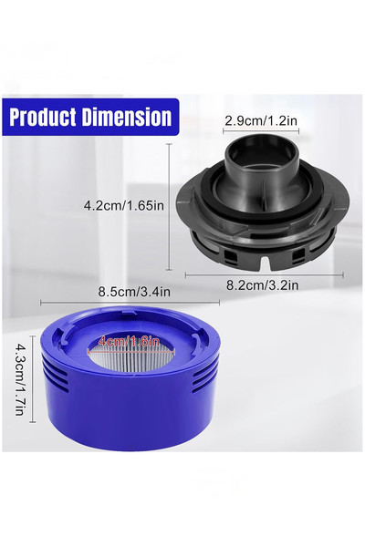 Rovexa Dyson V7 V8 için 1 Adet Arka Motor Kapağı 1 Adet Filtre