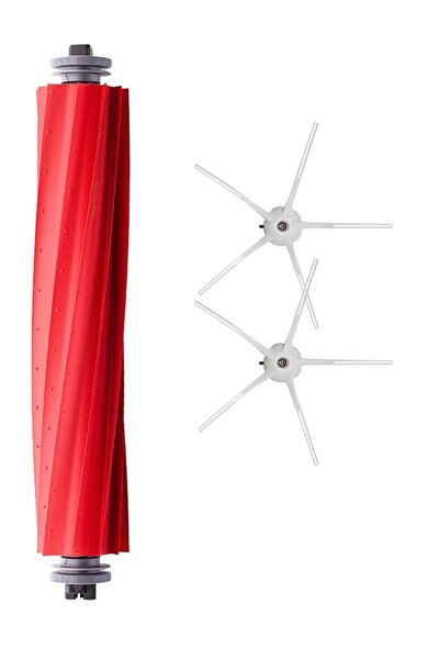 Rovexa Roborock G10 Uyumlu 1 Adet Ana Fırça 2 Adet Beyaz Yan Fırça