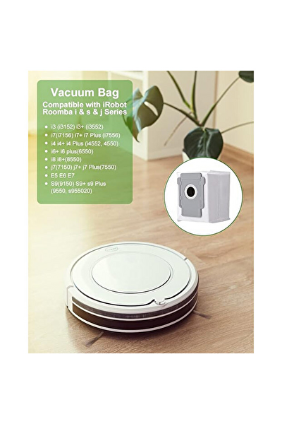 Rovexa iRobot Roomba i7 i7+ Uyumlu 4 Adet Toz Torbası