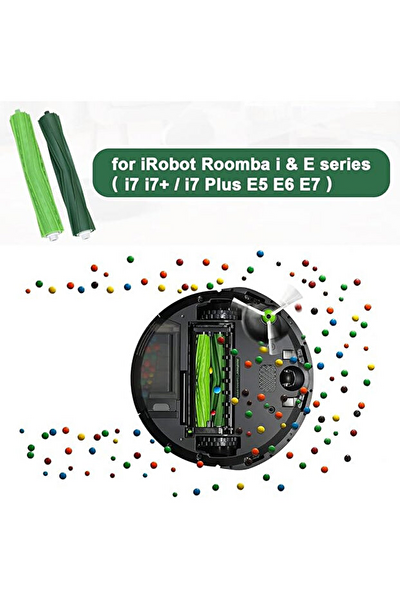 Rovexa iRobot Roomba i7 i7+ Uyumlu 1 Adet Ana Fırça 4 Adet Toz Torbası
