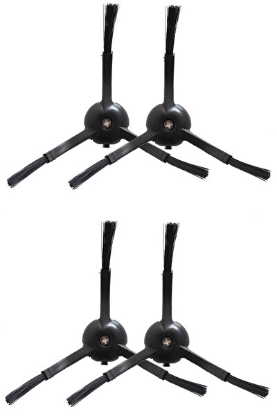 Rovexa Roborock Q8 & Q8 Max Uyumlu 4 Adet Siyah Yan Fırça