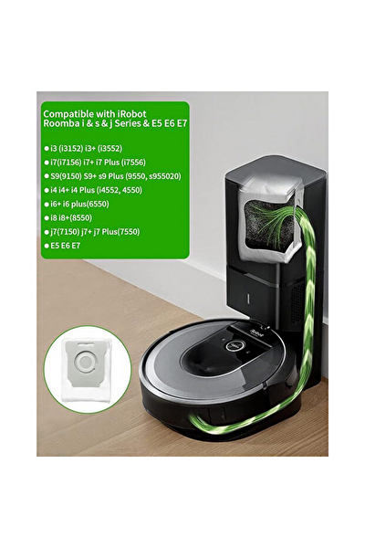 Rovexa iRobot Roomba Combo i5 i5+ Uyumlu 4 Adet Toz Torbası