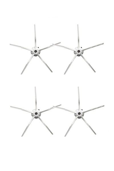 Rovexa Roborock S6 / S6 Pure Uyumlu 4 Adet Beyaz Yan Fırça