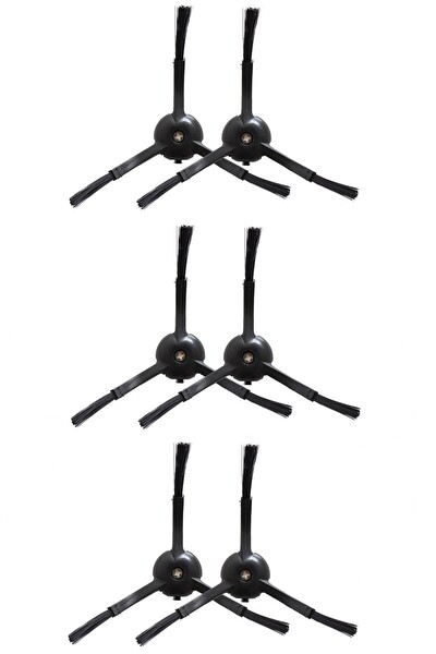 Rovexa Roborock QRevo Pro Uyumlu 6 Adet Siyah Yan Fırça